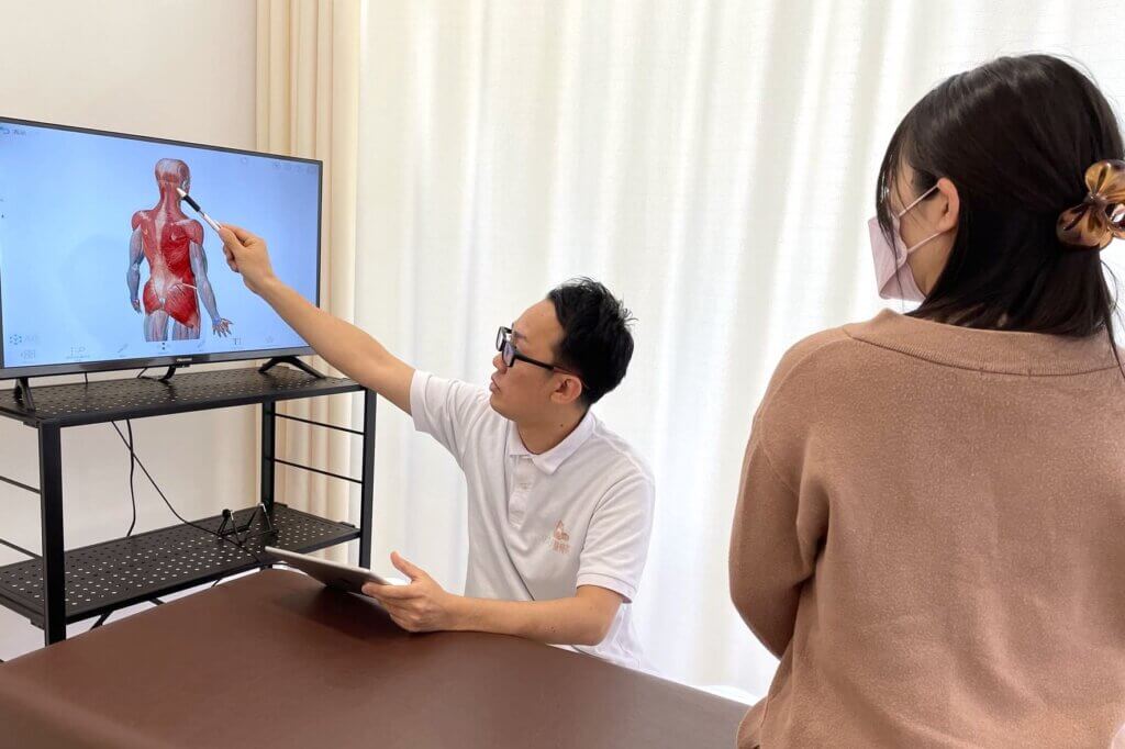 モニターを使った説明